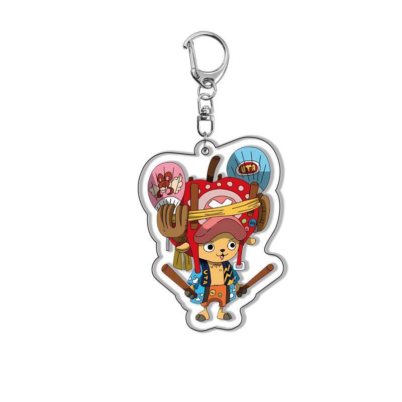Аниме One Piece Акриловый Брелок-Подвеска Луффи Чоппер Зоро Ророноа Аксессуар для Рюкзака Высокое Качество Красивый Дизайн