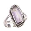 Натуральный Аметрин Драгоценный Камень Ручной Работы 925 Пробы Серебро Ювелирное Кольцо Размер 8 t7Z32