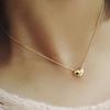 Women's Fashion Jewelry Gold Plated Heart Bib Statement Chain Pendant Necklace MIT