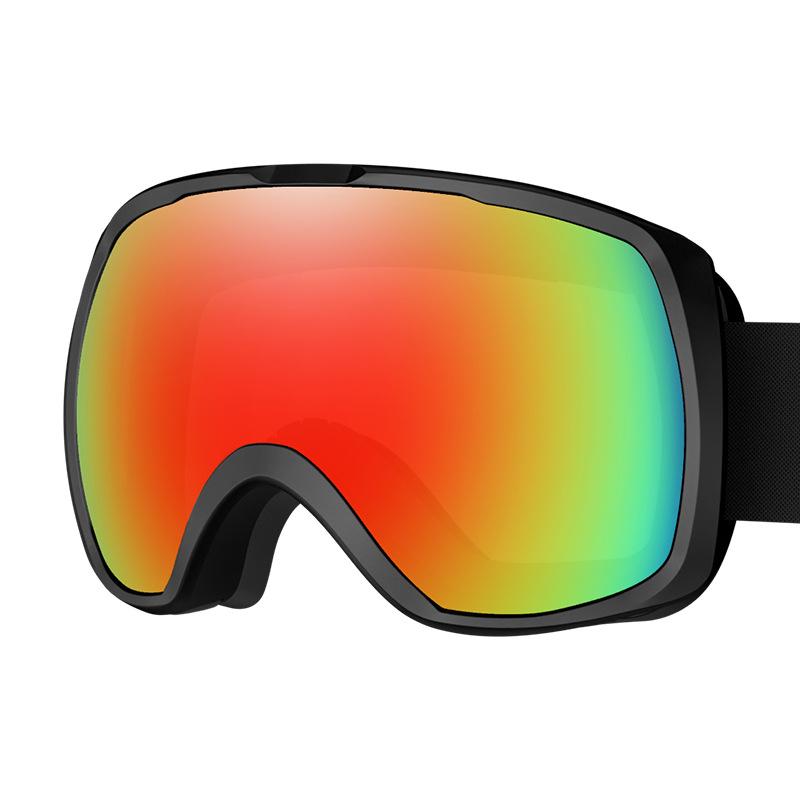 Unisex ski goggles with spherical lenses, windproof and anti-fog, essential protective eyewear equipment for snow sports