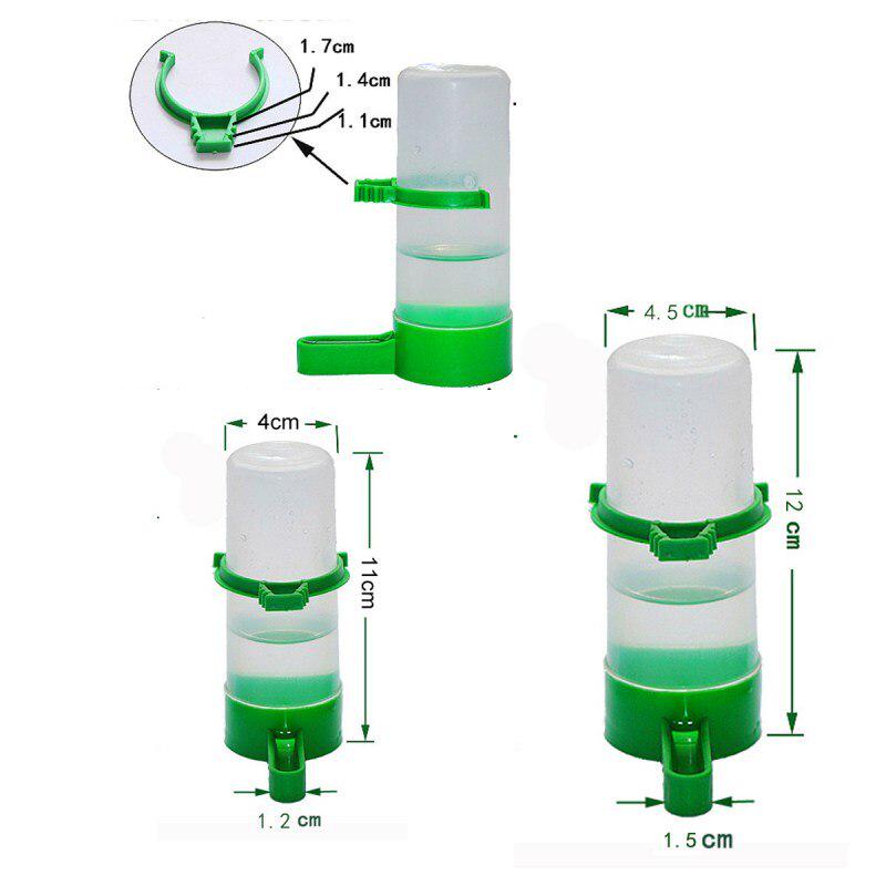 4 Pcs Plastic Bird Water Feeder Automatic Parrot Water Feeding Bird Cage Accessories