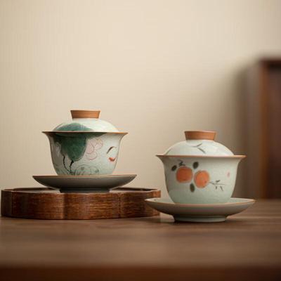 Deou Starlight Ge Kiln Расписанный вручную керамический гайвань
