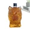 Whiskey Bottle Wolf Sculpture Wine Cup Aesthetic Collectible Wolf Themed Glass Bottle for Cocktail Whiskey Travel Kitchen Bar