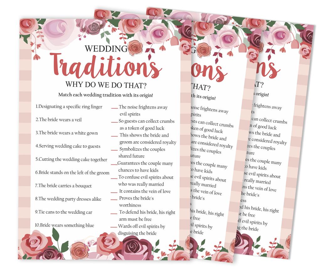 Inkdotpot 50A FloralA BingoA GameA CardsA For Bridal Wedding Shower Bachelorette Party Bulk Blank Square Fill In Gift