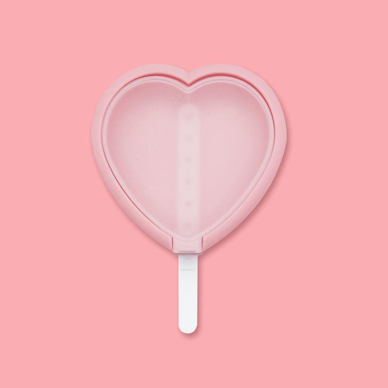 Силиконовая форма для изготовления мороженого с полипропиленовой крышкой и наклейками, создатель мороженого с прекрасным сердцем