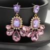 For Women Pendant Crystal Purple Rhinestone Dangle  Earrings Drop Earrings Jewelry Stud Earrings