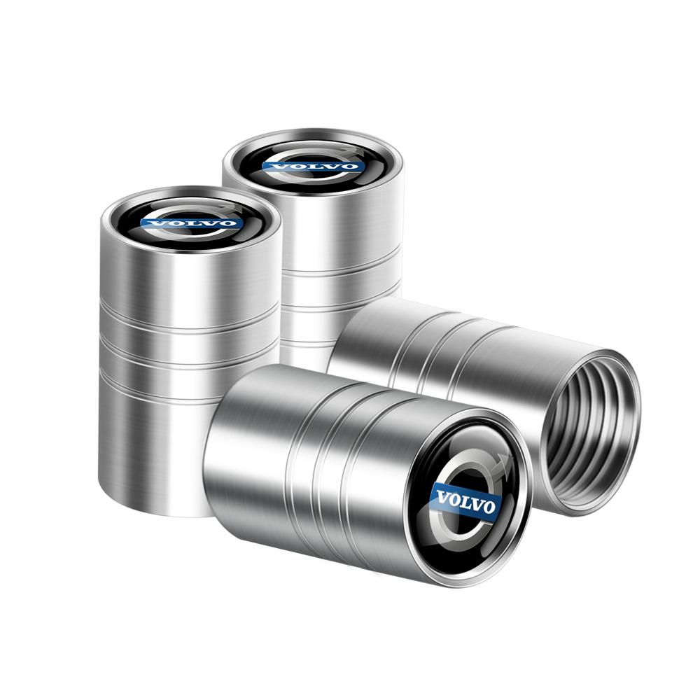 Для Volvo R Design S80L XC60 XC90 S40 Аксессуары Металлический сплав Колесные диски Автомобильные шины Клапаны Стержень ниппеля Колпачки воздушного клапана Герметичная крышка