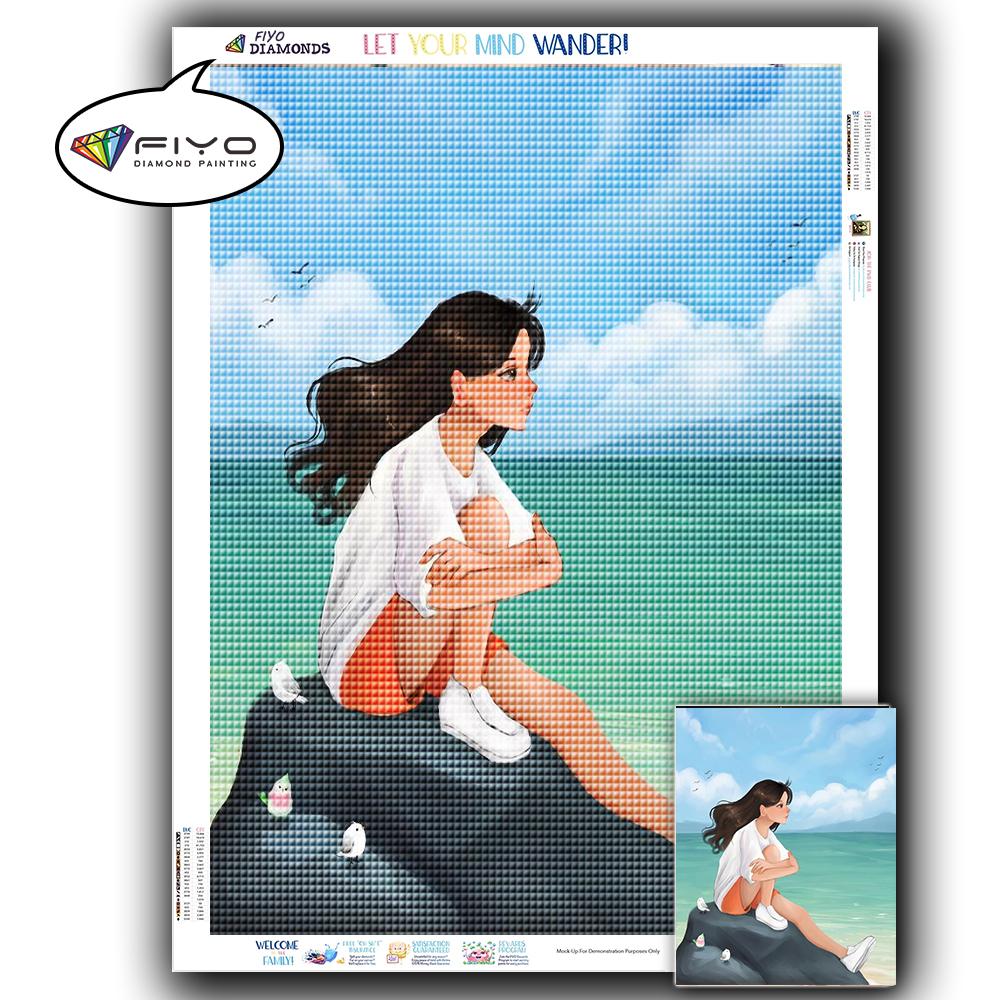 Diamond Painting Full Drill Square Anime Girl Diamond Embroidery Cross Stitch Portrait Mosaic Kitchen Needlework Home Decor