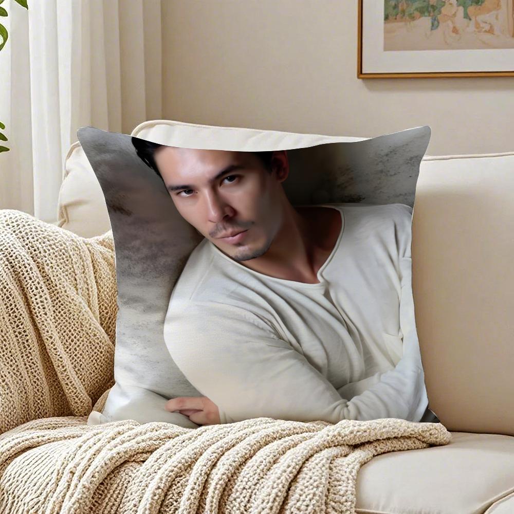 LLewis Tan Movie Star Peripheral Cushion Cover Pillowcase Antidustmite living Room Sofa Decor Cushion Room