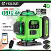 16 линий 4D лазерный уровень длительный срок службы лазерный уровень инструмент 360° горизонтальный вертикальный нивелир машина 2 шт 6000mAh аккумулятор