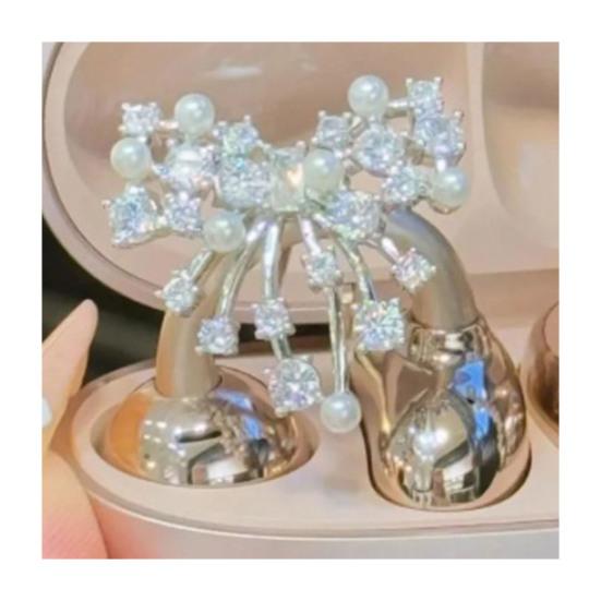 1 шт. Наушник-клипса с блестящим декором из стразов, простая установка, защелкивающийся дизайн, декоративный зажим для наушников для DIY