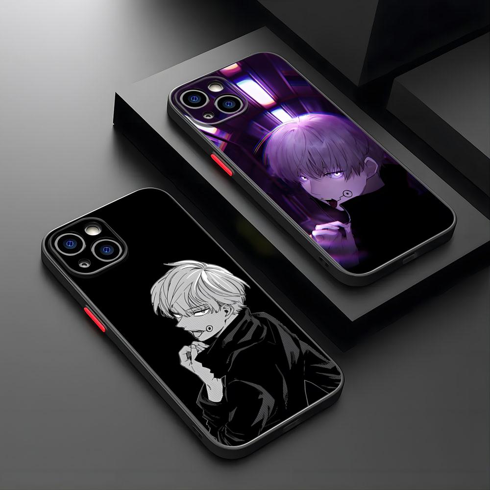 Чехол для телефона Jujutsu Kaisen Аниме Инумаки Тоге Матовый полупрозрачный Для IPhone 15 Pro 16 Pro Max 13 11 12 14 Xs X Xr 7 8 Se