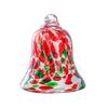 Glass Christmas Bell Ornament Hand Blown Glass Bell Colorful Bell Hanging Decoration for Xmas Tree Garden Patio Window