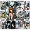 Роскошный чехол для телефона Steins Gate Okabe Anime Manga для iPhone 13 14 11 12 Pro Max 7 8 Plus SE X XR XS, мягкий черный чехол с полным покрытием