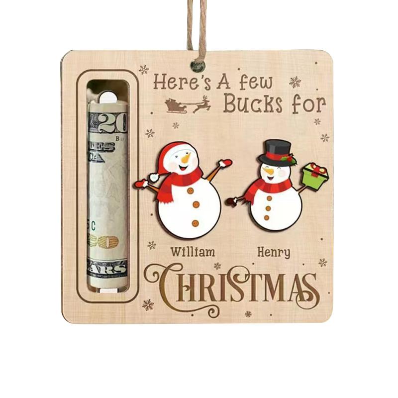 1 шт. Милый держатель для денег Рождественская елка Подарочные карты Деревянные С Новым годом