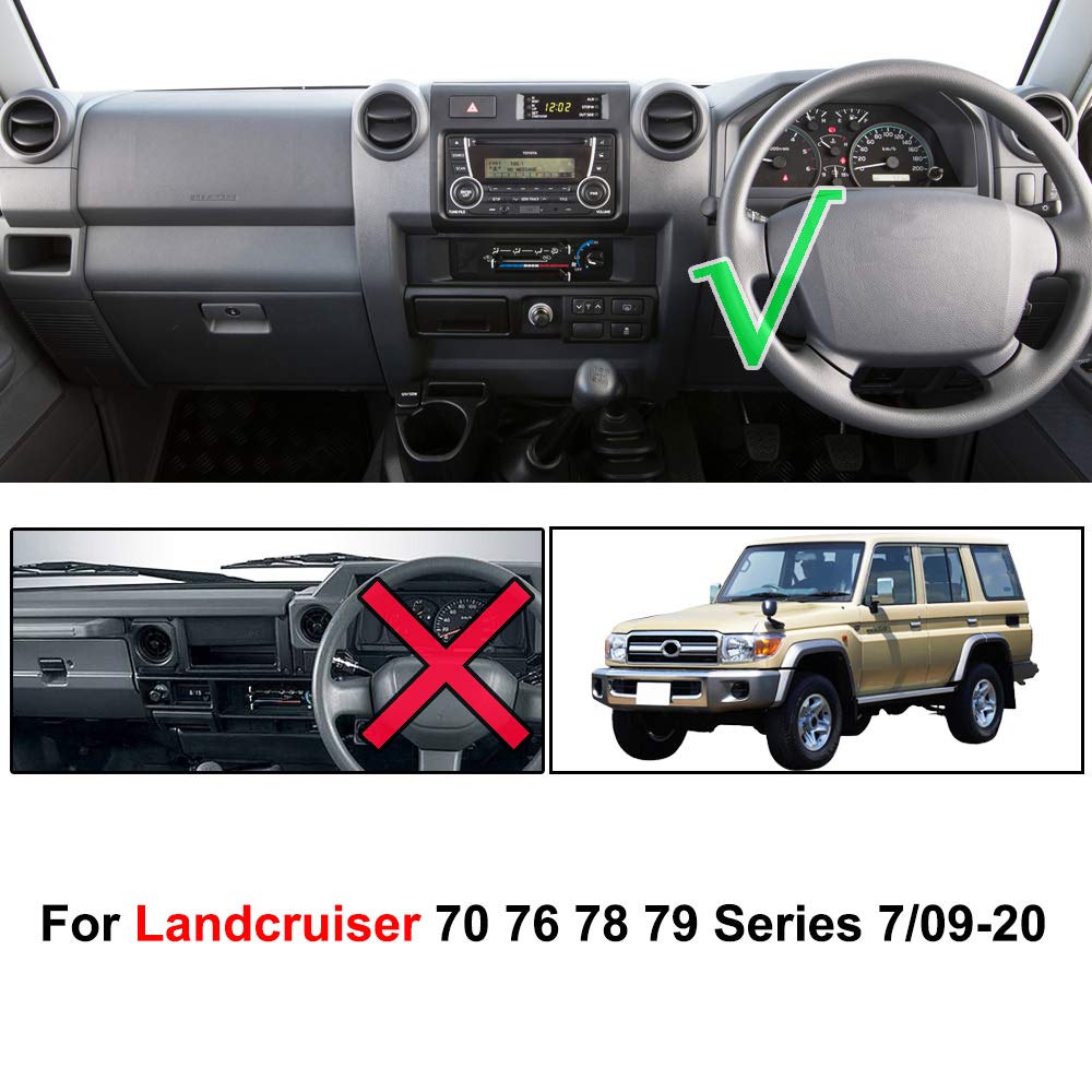 Коврик на приборную панель Xukey для Toyota Land Cruiser и автомобилей 79 серии, УФ-защита, полиэстер, солнцезащитный коврик для приборной панели, разработан для Harrier 70, 76, 78, (2009-2020), Солнцезащитный крем,