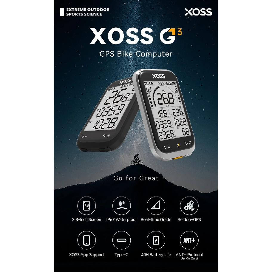 XOSS G3/G3+ GPS Велокомпьютер G/G+ Поколение 3 Измеритель мощности Каденс Скорость Велосипедный Одометр G3 Плюс Водонепроницаемый Освещение Подключение Велоспорт