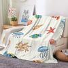 Fish Flannel Throw Blanket Jellyfish Ocean Animals for All Season Gift Couch Sofa Living Room Queen Size Lightweight Boys Girls#