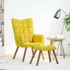 VidaXL Chaise de relaxation avec tabouret jaune velours, chaise, chaise de salon, fauteuil relax, chaise longue, siège de 4016828