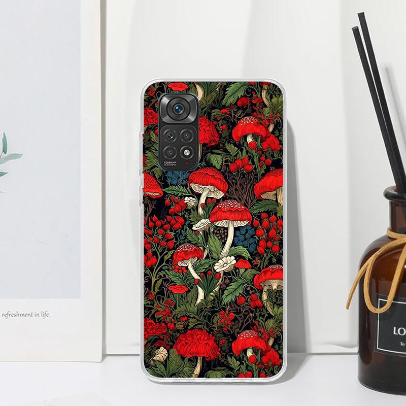 Colorful Mushroom Phone Case For Xiaomi Redmi Note 15 13 14S 14 Pro Plus 12S 11S 10S 12 11E 10 11T Art Fundas Back Cover Redmi N