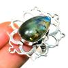 Labradorite Gemstone 925 Silver Plated Handmade Jewelry Ring Size 7.5