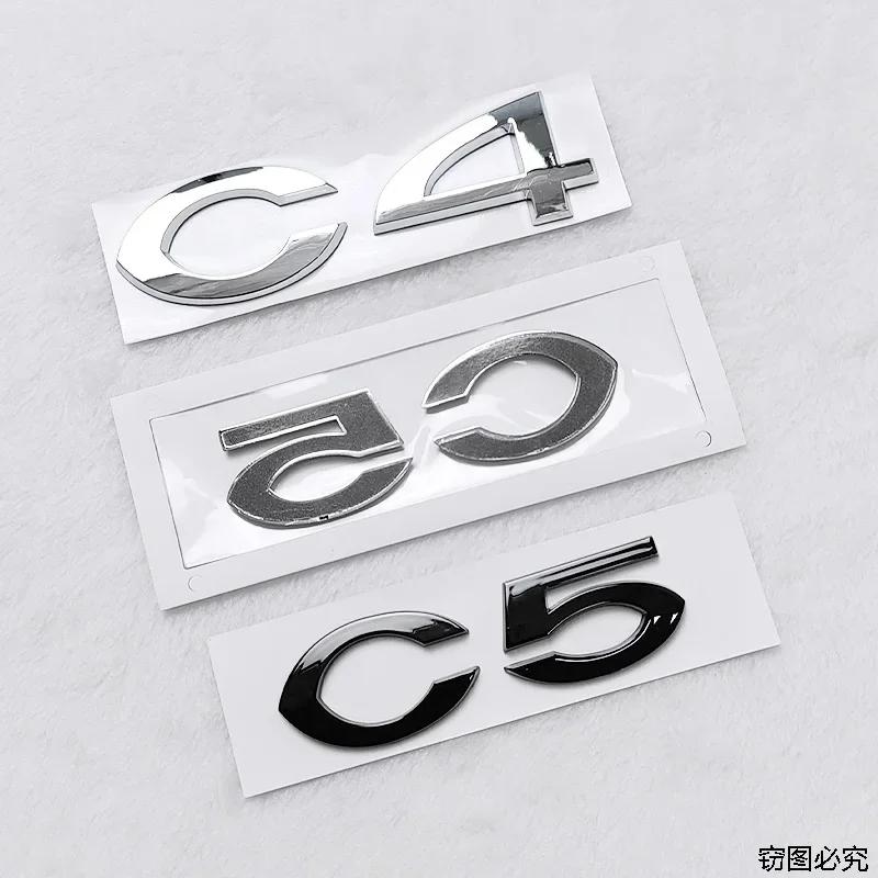 ABS 3D Sticker Styling for Citroen C2 C4 C5 Logo Car Rear Trunk Badge Auto Body Emblem Decals Auto Modified Accessories