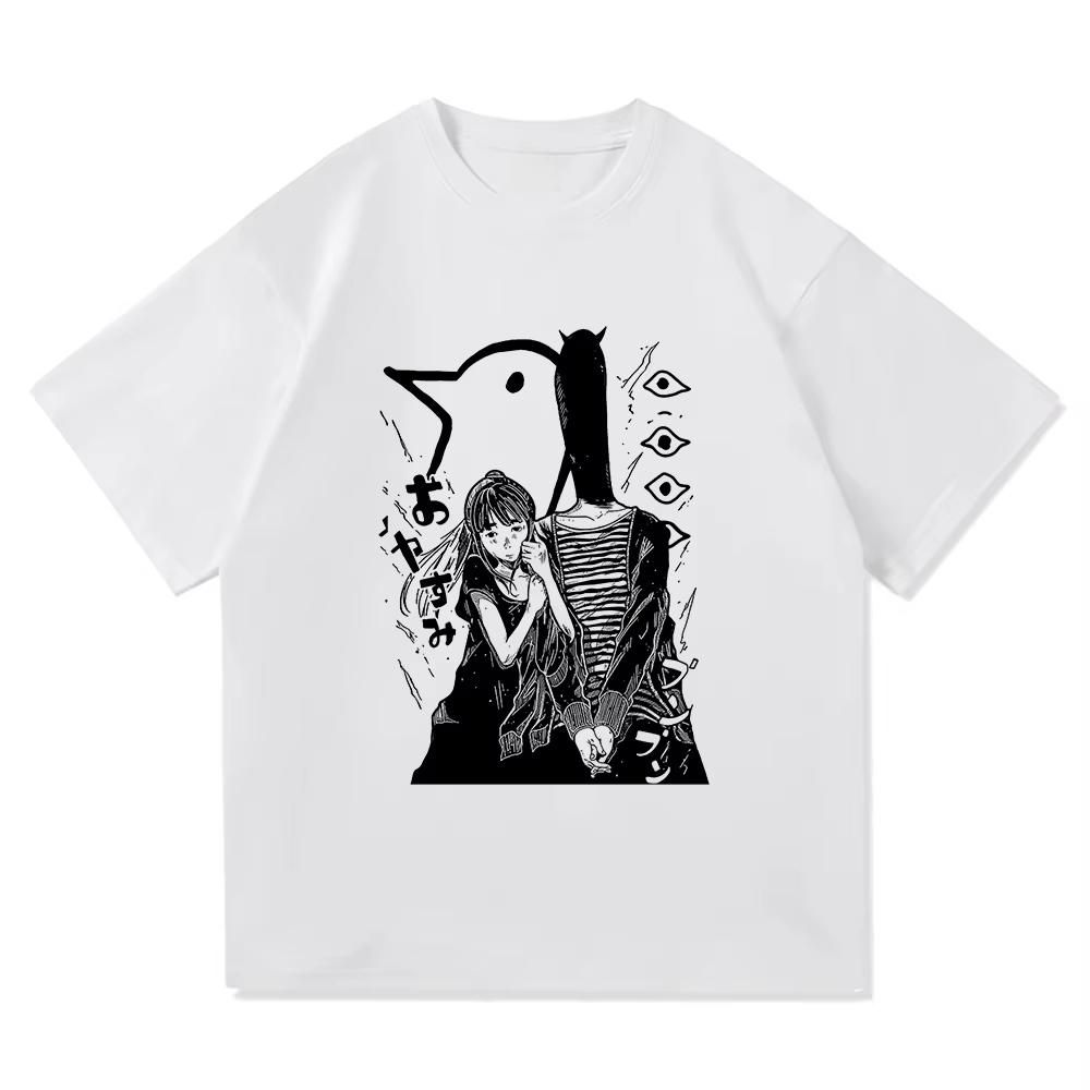 Футболка Goodnight Punpun Модная Ретро Oyasumi Punpun Айко Танака Футболка Унисекс Аниме Манга Винтажная Песочная Хлопковая Футболка