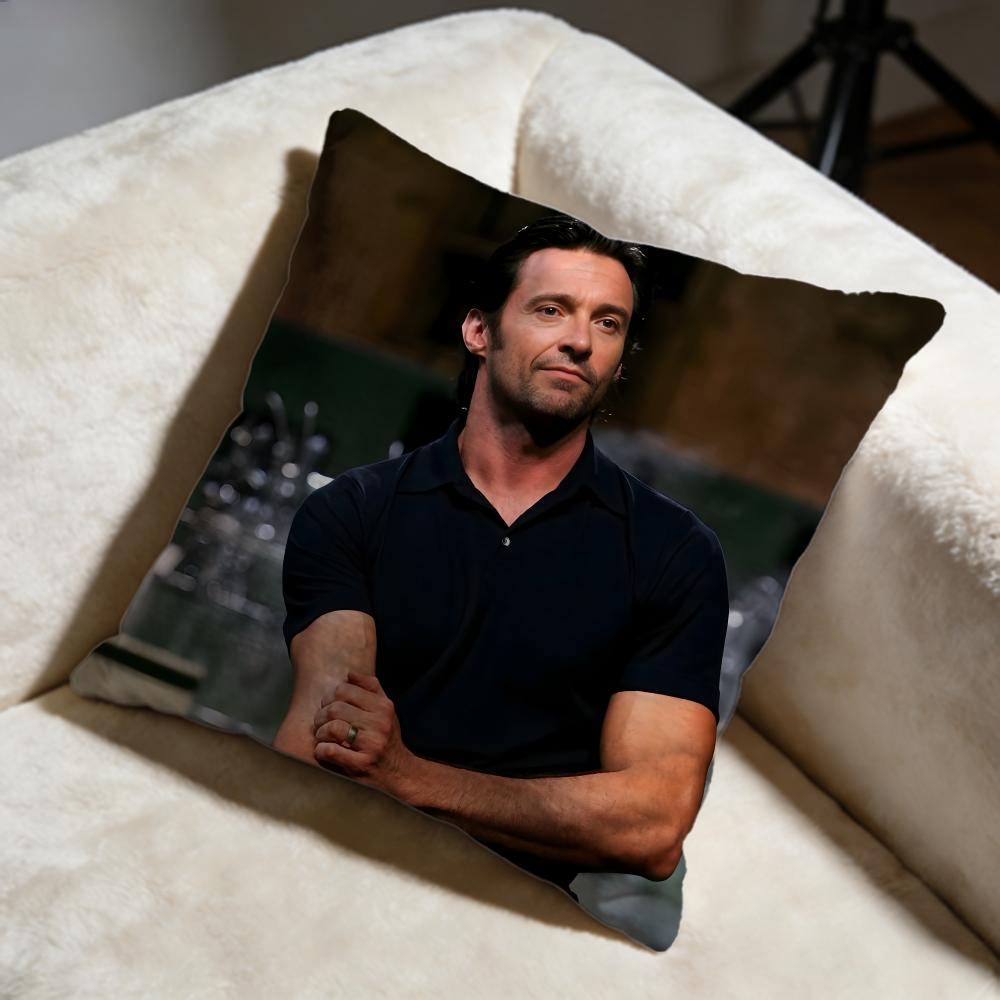 Popular HHugh Jackmanful Cushion Cover Soft Decorative Pillow Case Suitable for Bedroom Sofa Car Travel Use