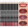 12 Colors Lip Liner Pencil Set Waterproof Matte Velvet Lip Pencils Professional Makeup Kit Long Lasting