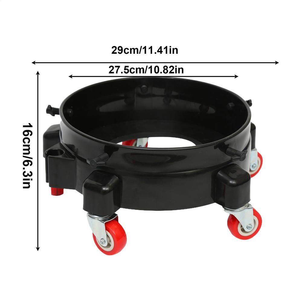 Car Wash Bucket Roller Bucket Cart Rolling Bucket Dolly 360 Swivel Bucket Storage Tray With Wheels For Car Wash Tools Accessory