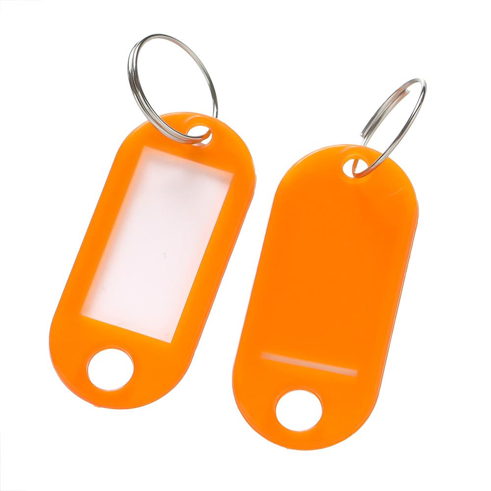 10/50pcs Colors Plastic Key Tags With Card Label For Diy Keychain Kit Luggage Tag El Number Classification