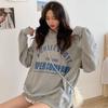 Autumn New Korean Loose Bf Style Casual Alphabet Print Long Sleeve Hoodie Women'S Top Ins