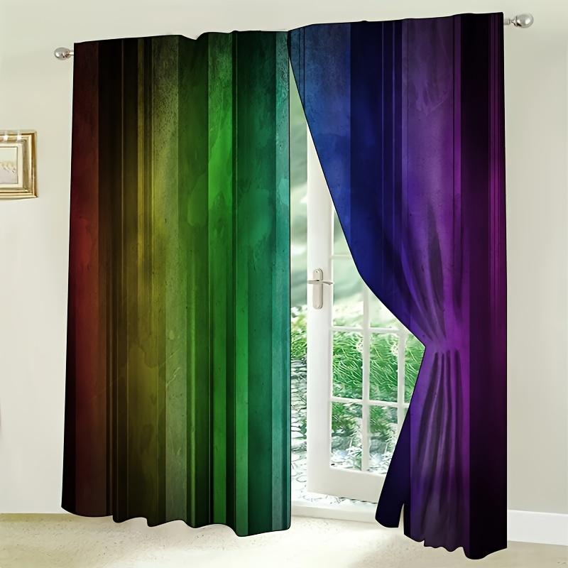 2 шт. градиентный цвет простой стиль карнизная штора, оконное оформление для гостиной спальни общежития декор для дома декор