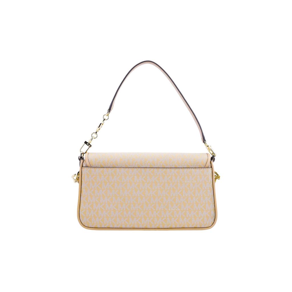 Michael Kors MK Bradshaw Monogram Vintage Flap Chain Leather Shoulder Bag Women Shoulder Bag Camel 30S1G2BL1B-222