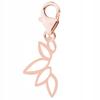 Gold-plated Pendant Carabiner With Leaf Openwork Plant Openwork Silver 925