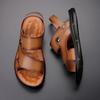 Fashion New Shoes for Men Summer Genuine Leather Sandals Fashion Leather Casual Shoes Cool Beach Shoes