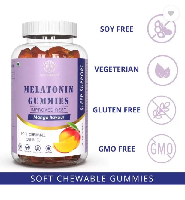 NEWTREESUN Gummies for Better Sleep & Reduced Stress with Melatonin (30 Gummies)