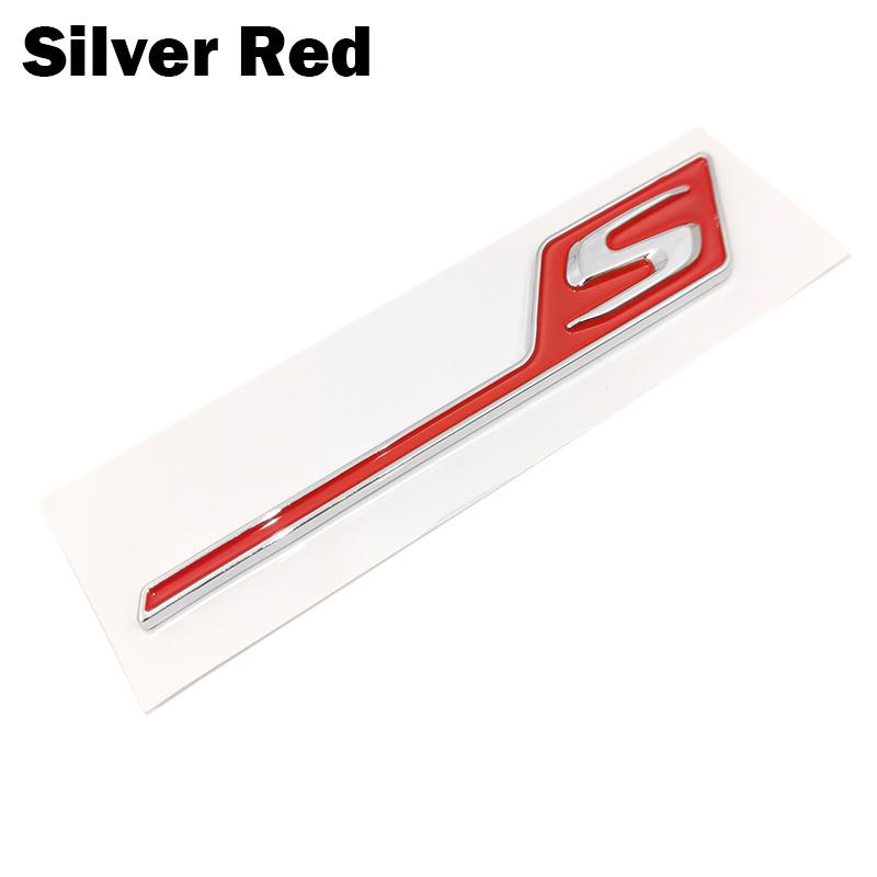 New ABS S Badge Car Rear Emblem Sticker for Mercedes Benz w117 cla45 w205 c63 w212 e63 w207 w176 a45 x156 gla45 AMG Styling fff1