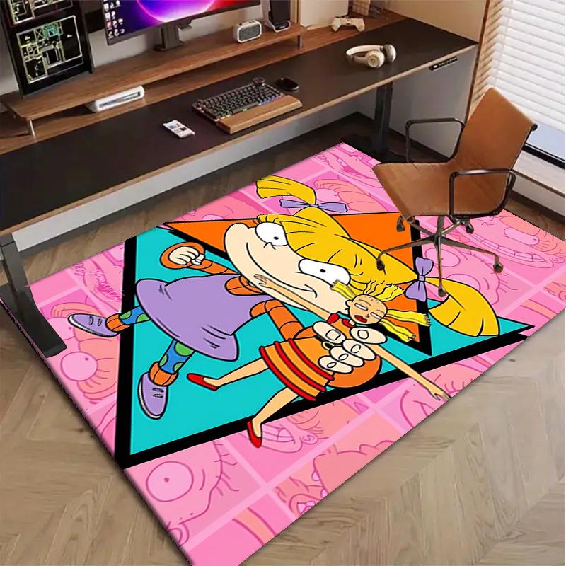 Rugrats in Paris Polyester Carpet, Soft Indoor Mat for Office Chair, Living Room, Computer Desk - Decorative Home Office Rug Design