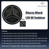 XAOJZ1 For Mercedes Benz For Mercedes Benz Silver And Black Emblem Front Grille Illuminated Logo Star Badge W176 W246 W205 W212 W207 W2