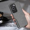 HotFire Phone Case for OPPO Reno 12, Upgraded Skin-Like Leather Matte Lens Full Protection Personalized Silicone Case - Smoke Gray