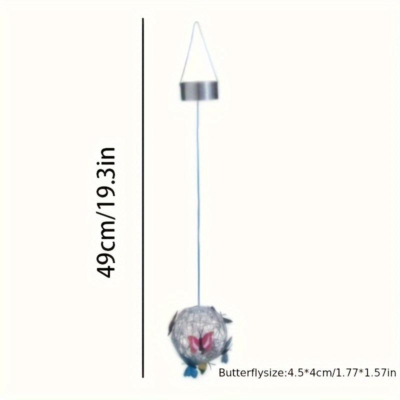 Фонарь-бабочка на солнечной батарее, уличный подвесной светодиодный светильник, пластиковая солнечная зарядка, декоративный садовый светильник