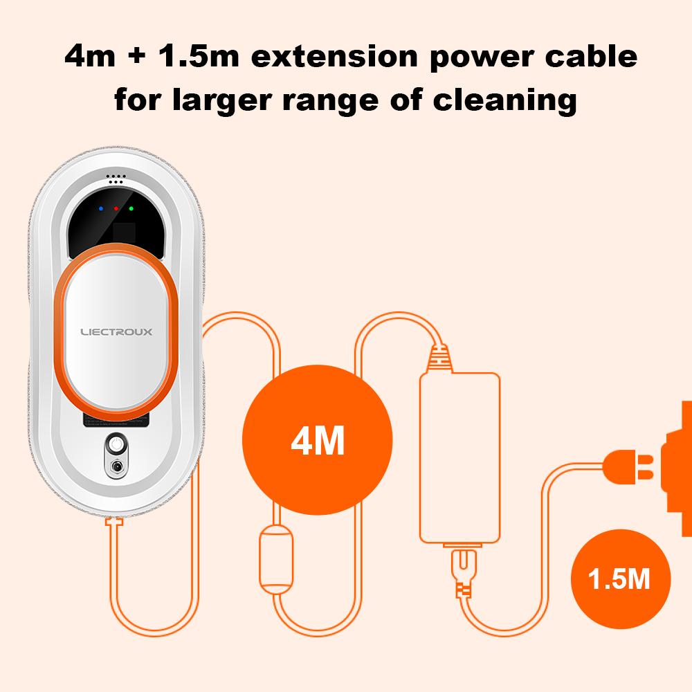 LIECTROUX HCR-09 Window Cleaning Robot,Robot Vacuum Cleaner for Window,Robot Window Cleaner,High Vacuum Suction, Home Wall Glass Cleaning Robot