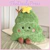 Soft Smiling Christmas Tree Plush Cushion With Pp Cotton For Cozy Home Decor
