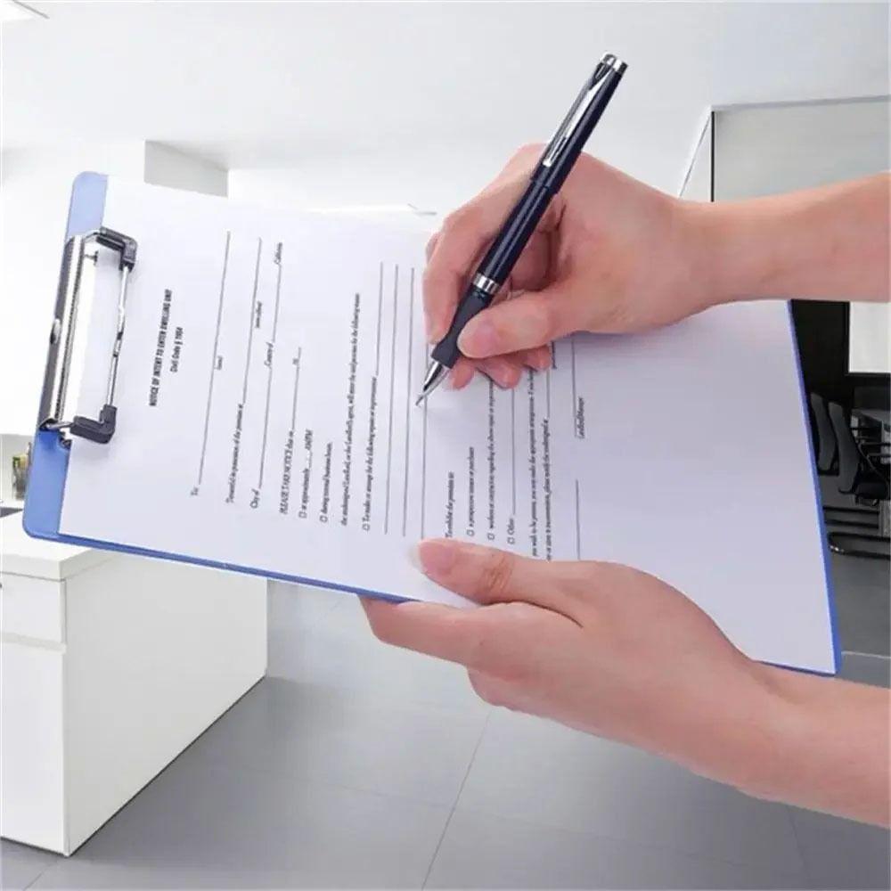 1Pcs Blue Writing Pad Board A4/A5/A6 Menu Bill Folder New Clip File Organize Paper Ticket Storage