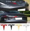 Для Tesla Model 3 Mode Y Сплав Цинка Автомобильная Наклейка Логотип на Передний Капот Стиль Эмблема на Задний Багажник Авто Кузова с Радианом Аксессуары
