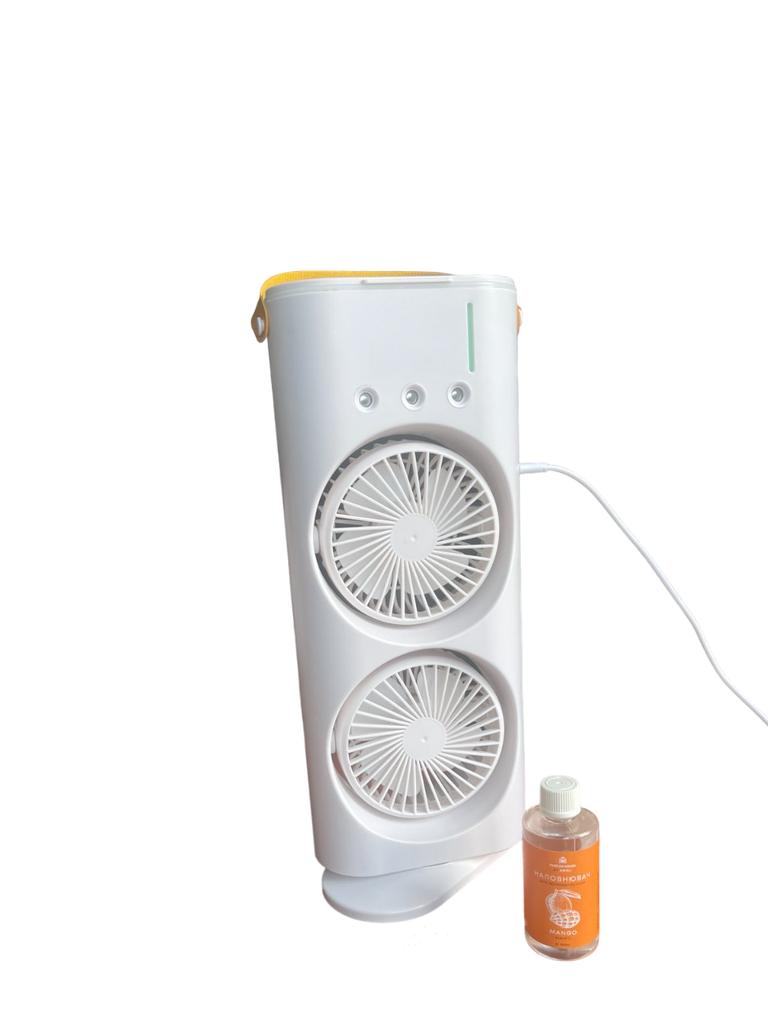 Вентилятор-увлажнитель, настольный кондиционер Double-ended Spray Fan + Наполнитель для аромадиффузора