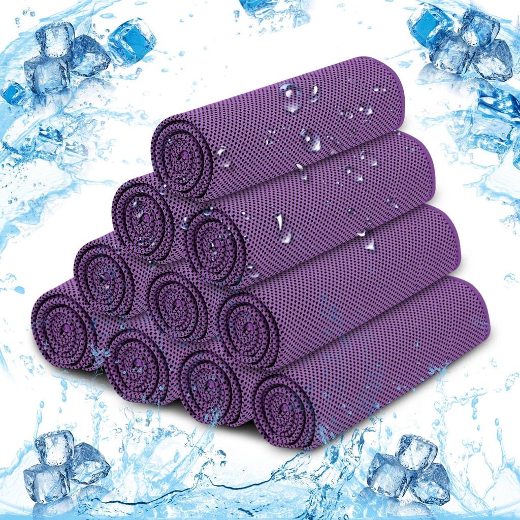 10 Pack Coolings Towel Microfiber Ice Towel Cold Sports Towel Neck And Face Breathable Chilly Sweat Towels For Gym Yoga Golf Workout Beach Accessories