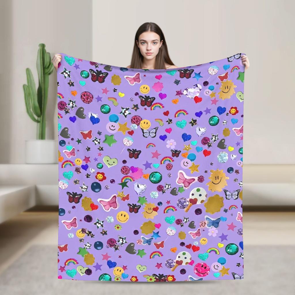Warm Blanket Camping Throw Blanket Flannel Bedspread For Couch Chair Sofa Bed O-Oli-via Vampire Funny Sofa Bed Cover