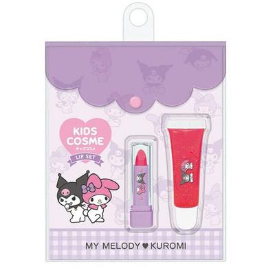 My Melody Kuromi [Детская косметика] Набор для губ и блеск для губРозовый Красный и Красный Sanrio